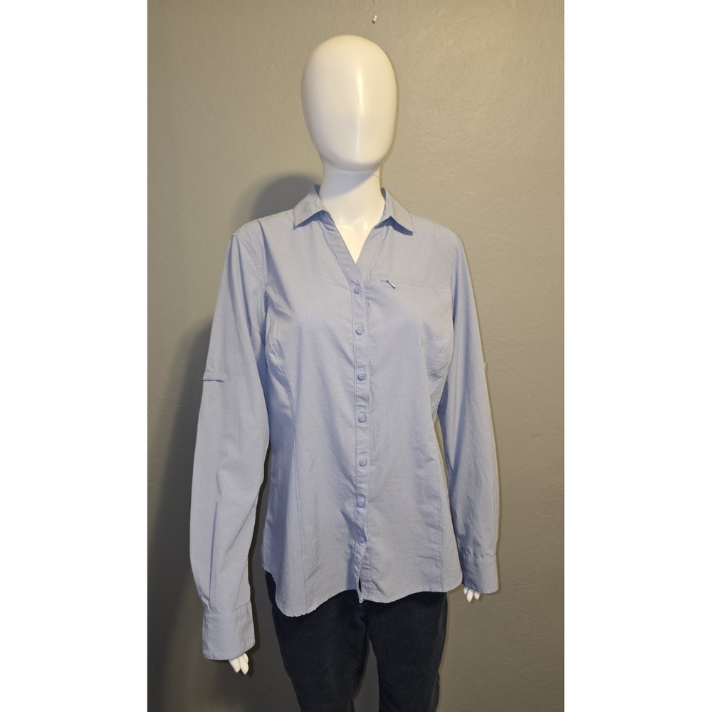 Duluth Trading Breezeshooter Button Shirt Roll Tab Lightweight Performance Sz M